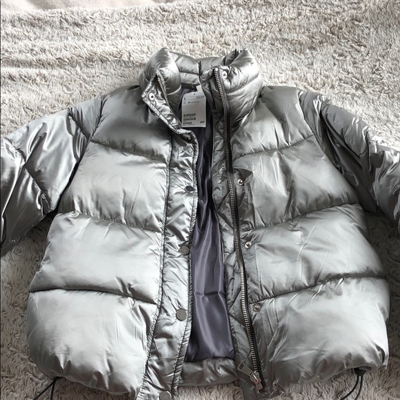 h&m silver jacket